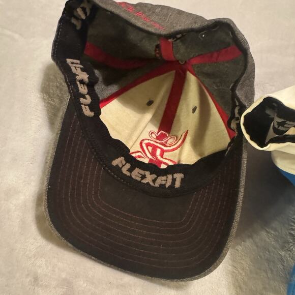 2 Hooey Texas Adjustable Snapback Cap Hat Western Rodeo roping Grey Blue L/XL - Picture 5 of 10